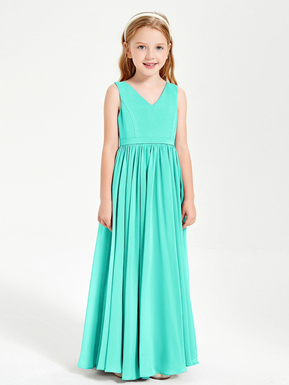 Chic Elegant Sleeveless Dresses for Junior Bridesmaids Spa
